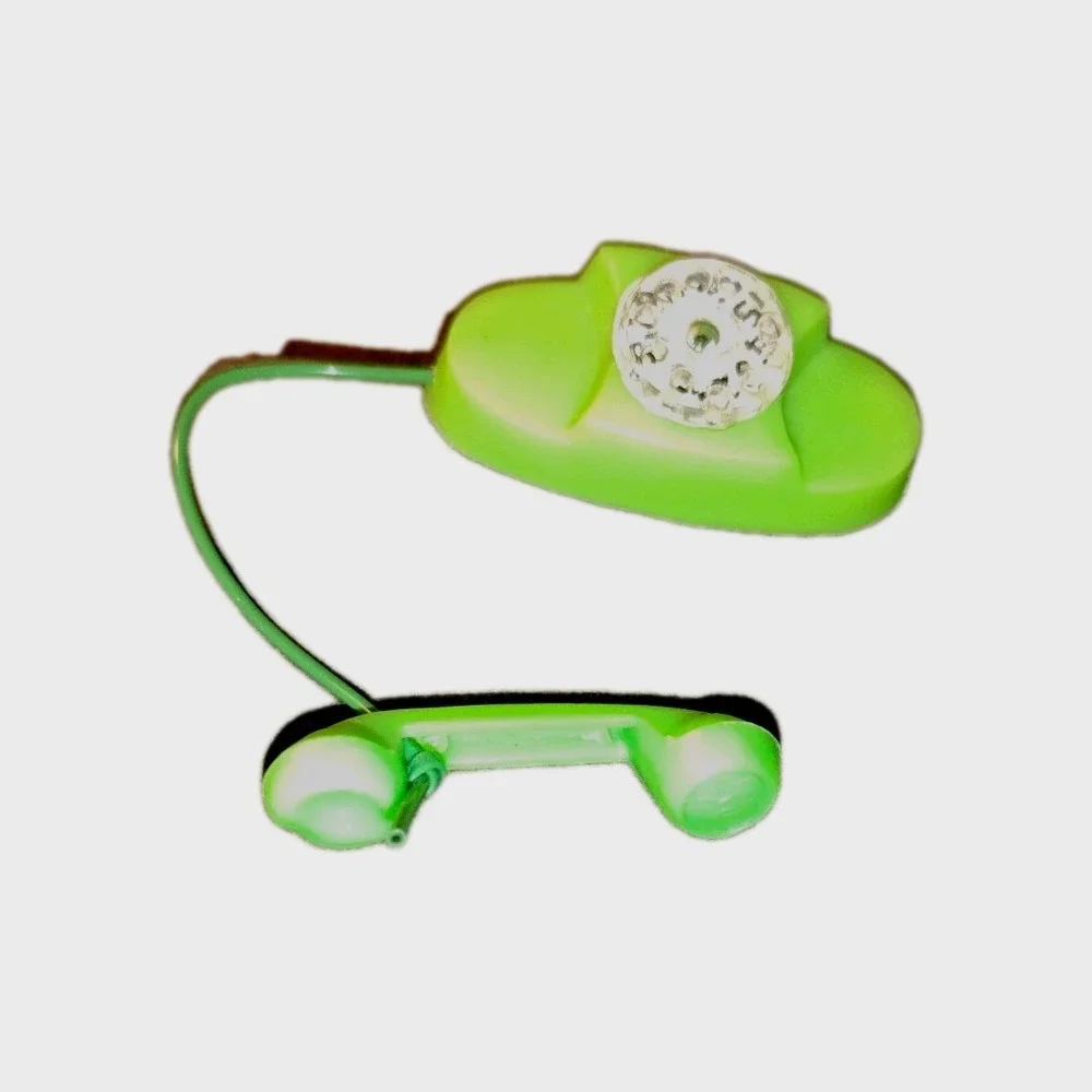 Vtg Barbie Doll Dial Telephone Accessory Lime Green princess phone